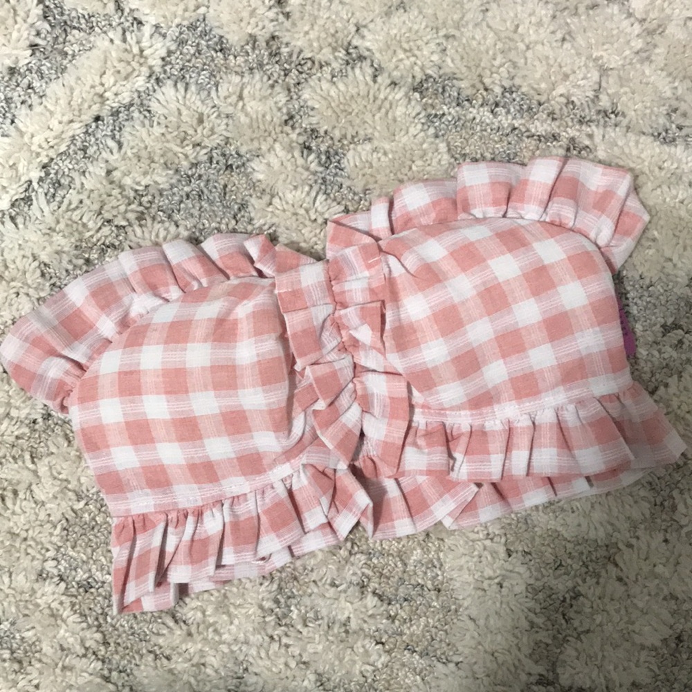 Pink checkered bralette
